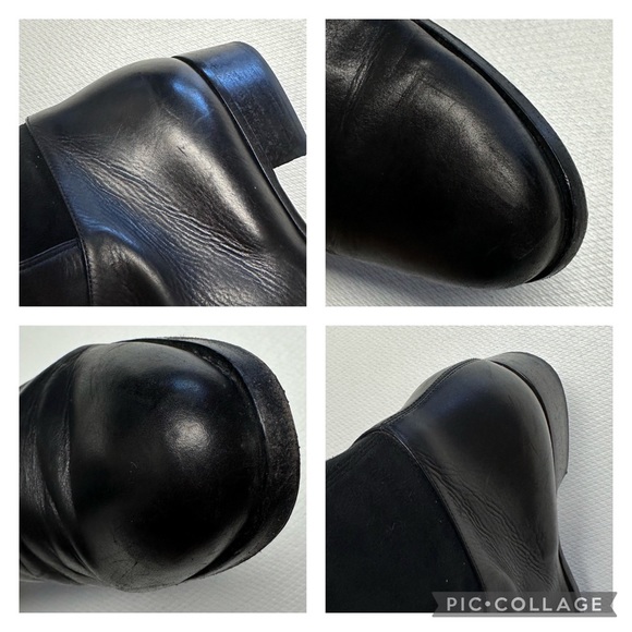 Jimmy Choo Suede and Vachetta Leather Boots Black Size 40 EUC - Picture 13 of 16